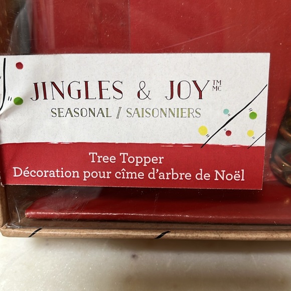 NIB Jingles & Joy Tree Topper Gold Tone - Picture 2 of 4